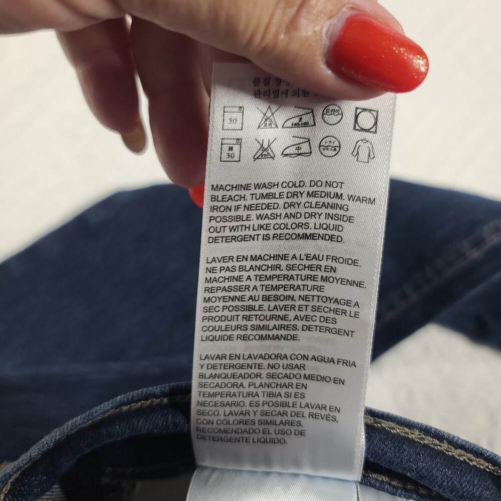 Levi's 524 women's blue denim washed skinny jeans Size 7 casual - Picture 9 of 10